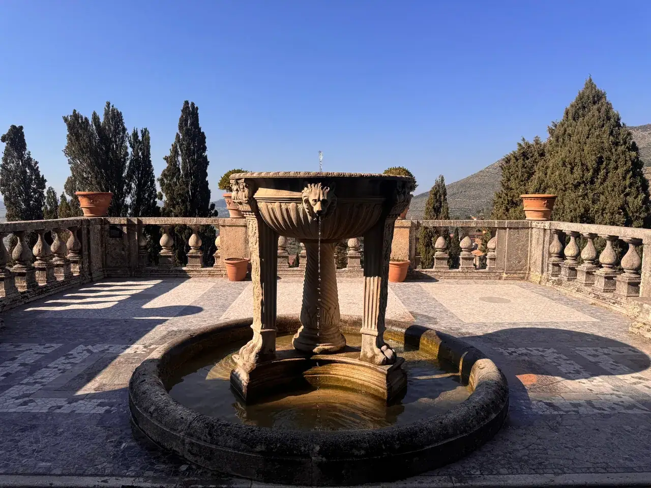 A tivoli Villa d'Este szökőkútja